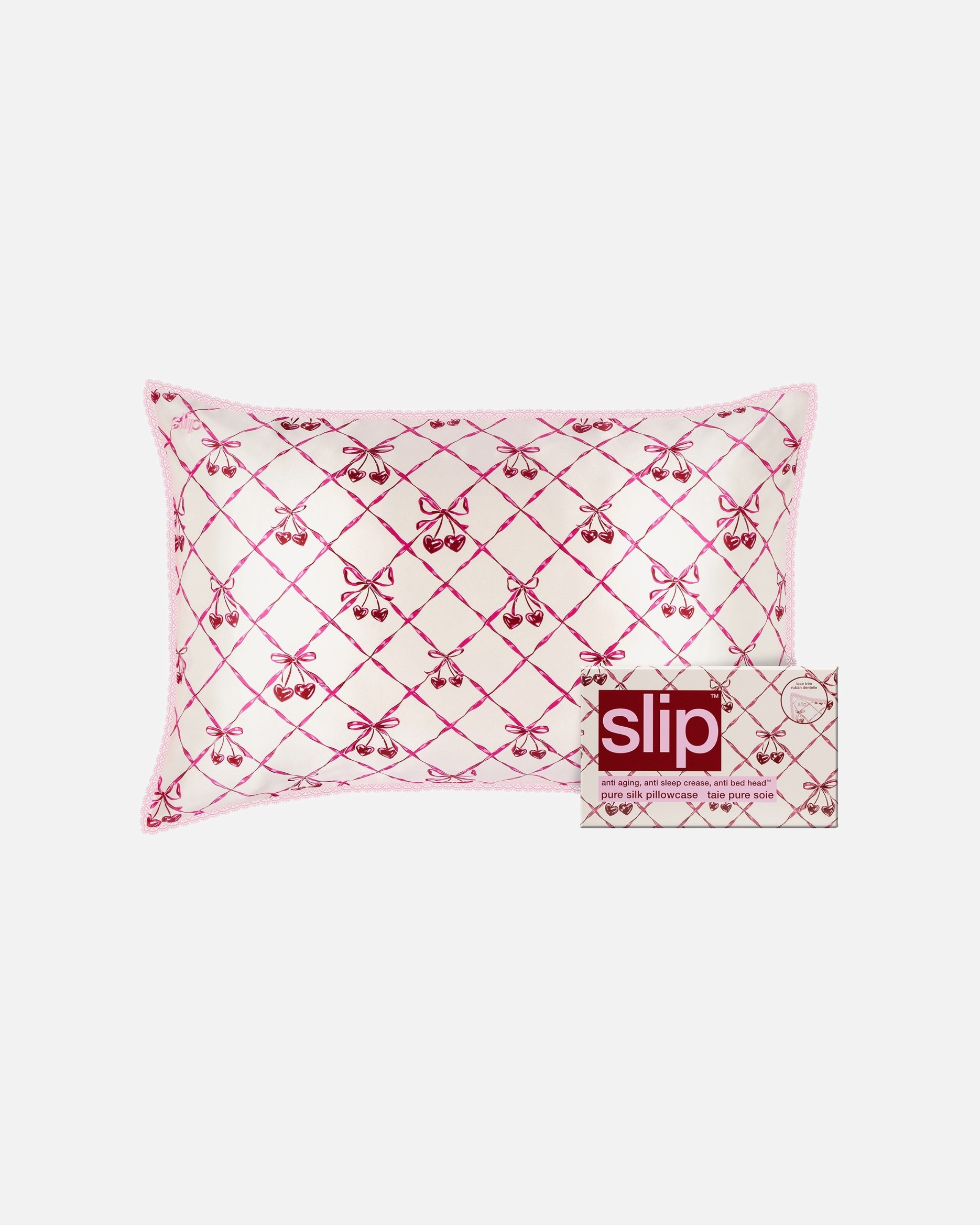 Kussensloop voor UnisexSlipPure Silk Pillowcase Queen - Sweet CherrySWEET CHERRY
